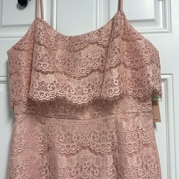 Pink Lace Dress - Brand New - Beautiful Spaghetti Strap - Size 8 Dress - NEW - Picture 2 of 6